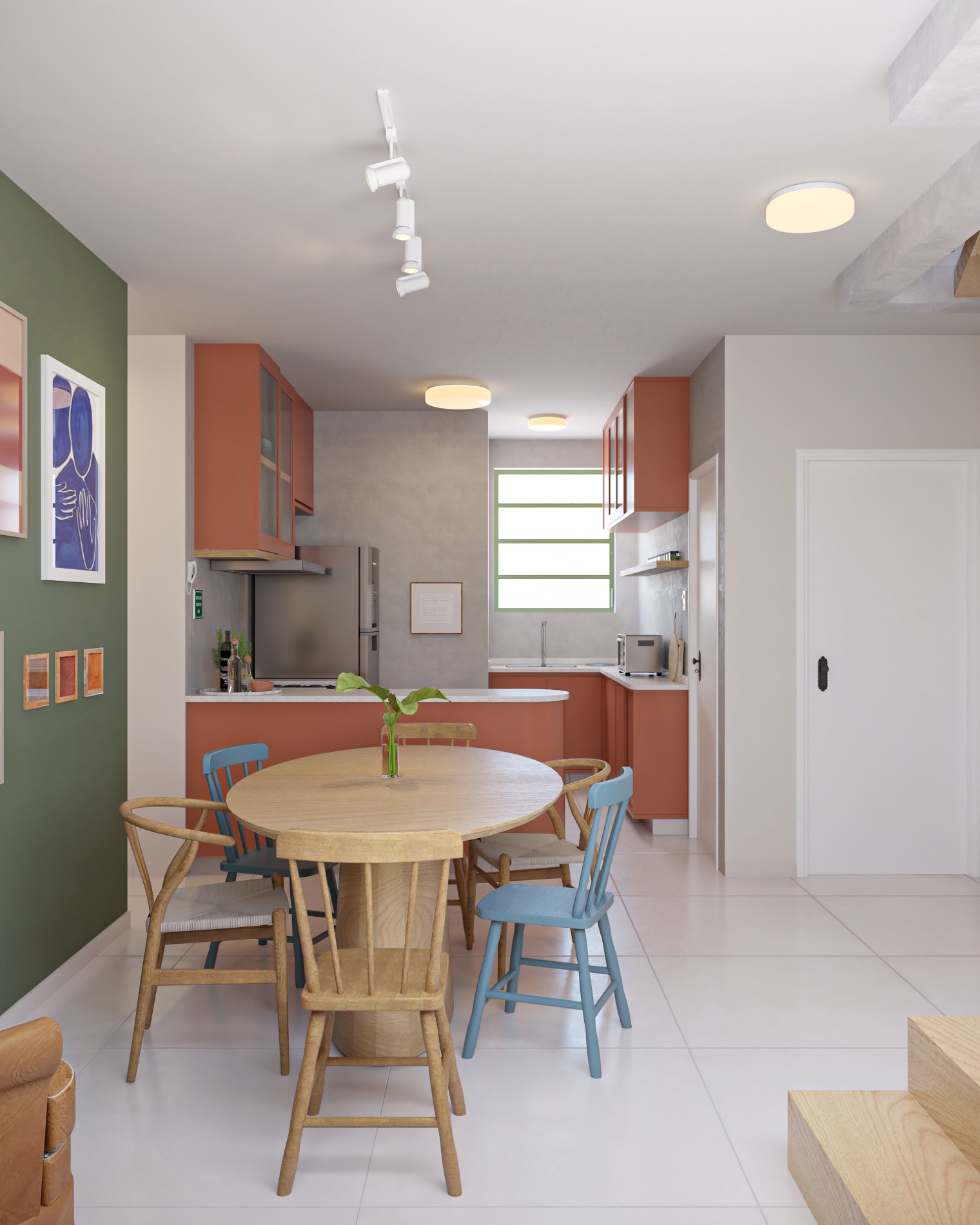 Detalhe de cozinha compacta
