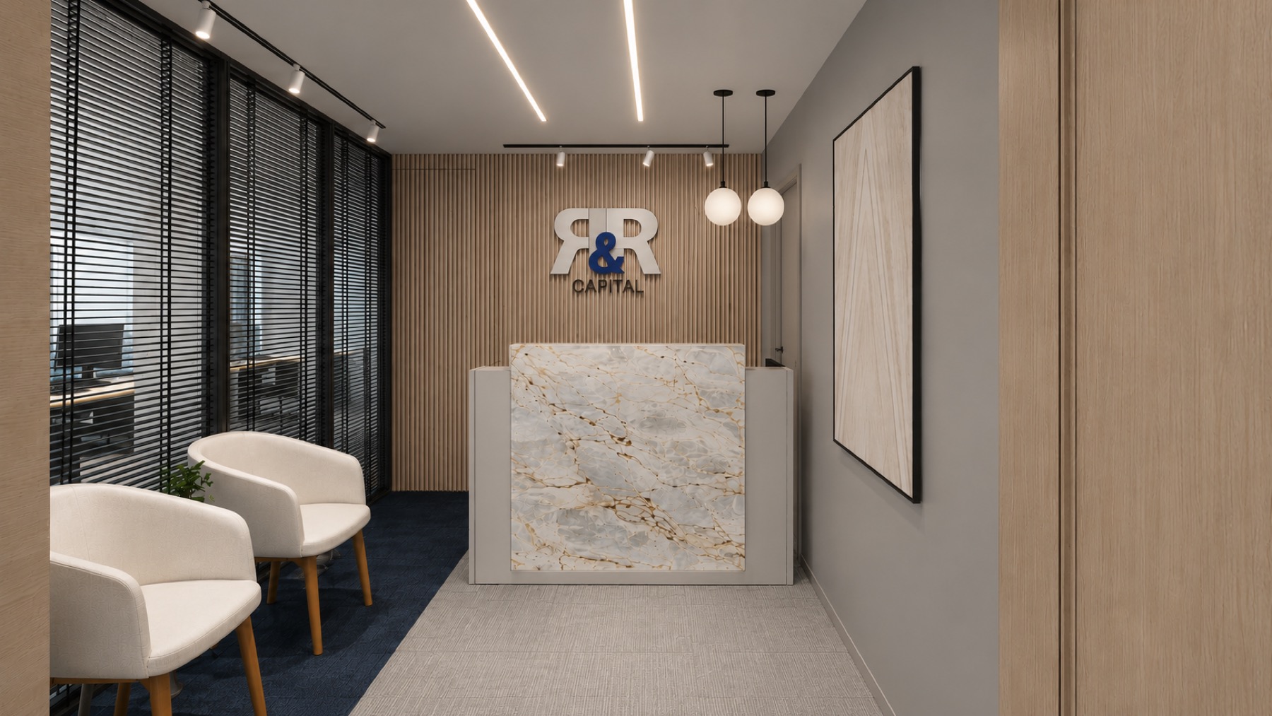 Sala de atendimento da RR Capital